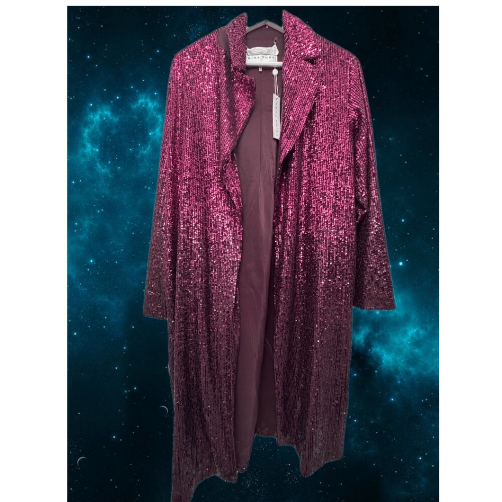 NWT Trina Turk Pisces Sequin Ombre Jacket – Red Era Inspired - Size S